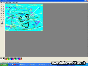 Using Microsoft Paint with a Laptop Finger Pad
