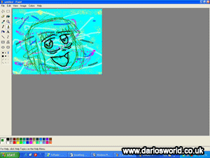 Using Microsoft Paint with a Laptop Finger Pad